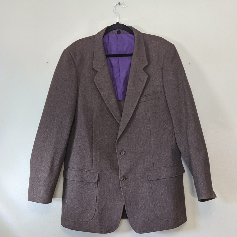 Patagonia Brown Tweed Herringbone Sport Coat Blazer 44L